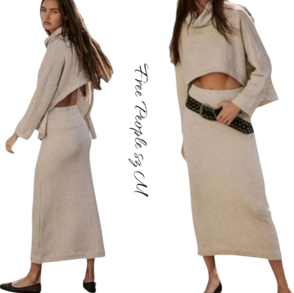 Free People Dresses & Skirts - NWT Free People Beach Cozy Knit Skirt Set Sz S